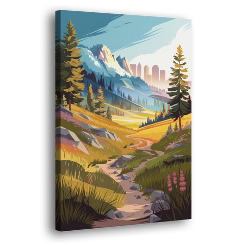 Salt Lake City Nature Trails - Canvas Wall Art - Side