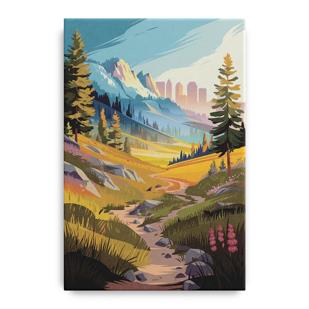 Salt Lake City Nature Trails Front - Canvas Wall Art
