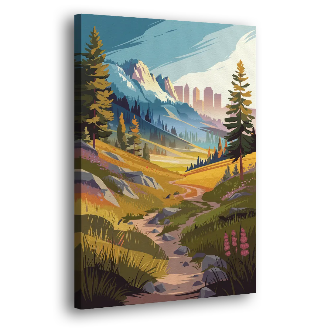 Salt Lake City Nature Trails Side - Canvas Wall Art