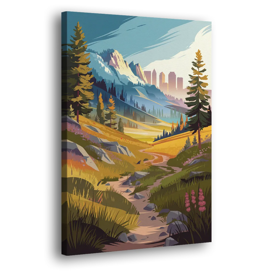 Salt Lake City Nature Trails Side - Canvas Wall Art