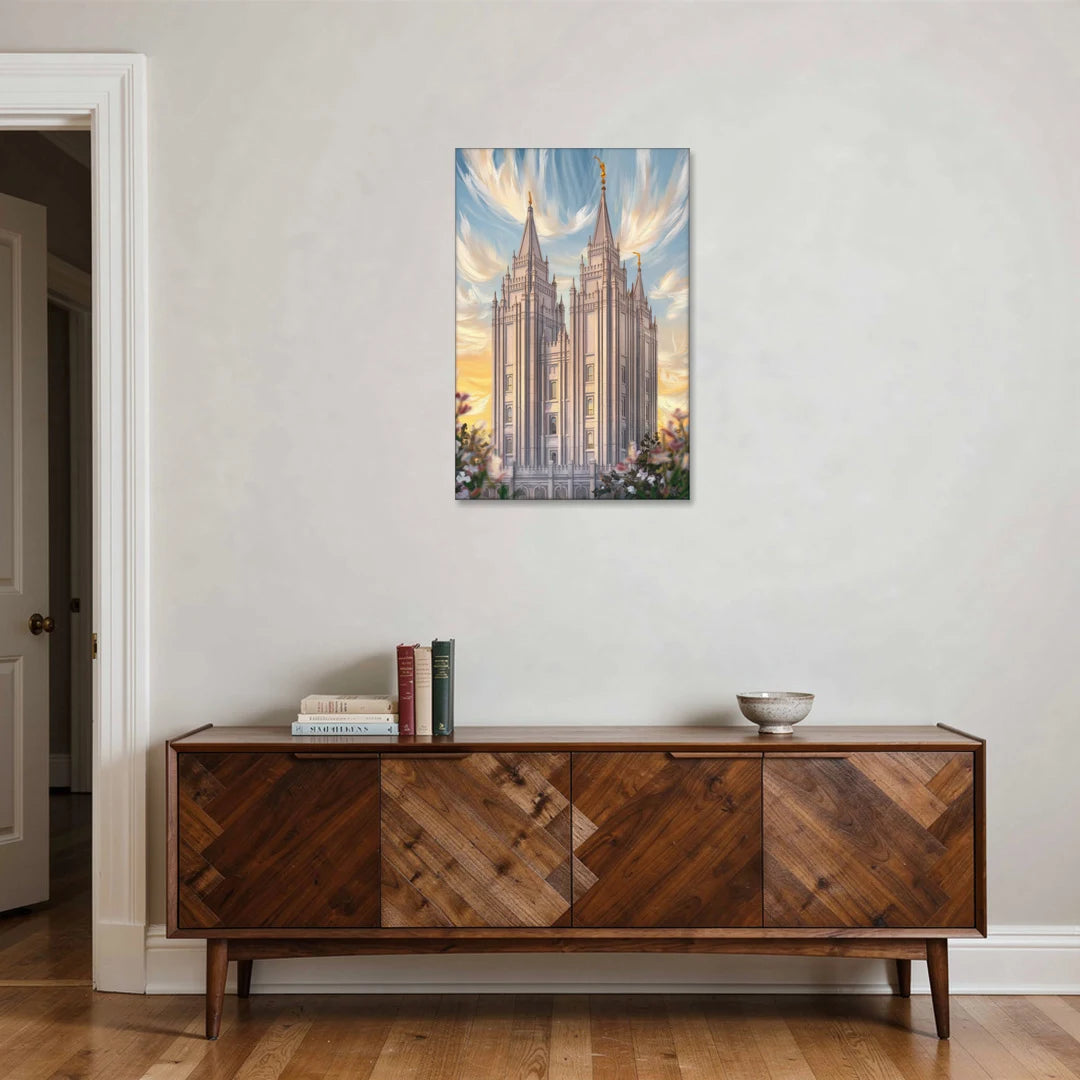 Salt Lake City Temple Square - Canvas Wall Art - Coffee Table - 24x36