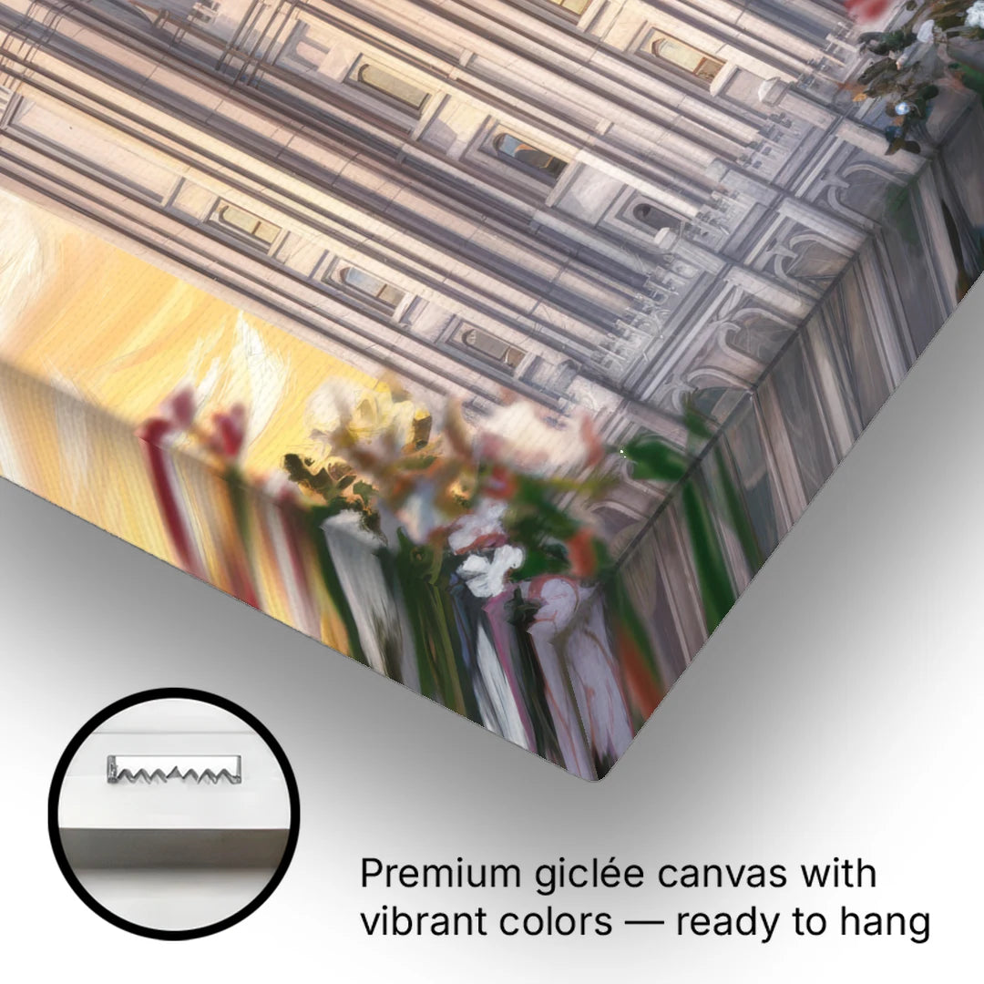 Salt Lake City Temple Square - Canvas Wall Art - Gallery Wrap Corner