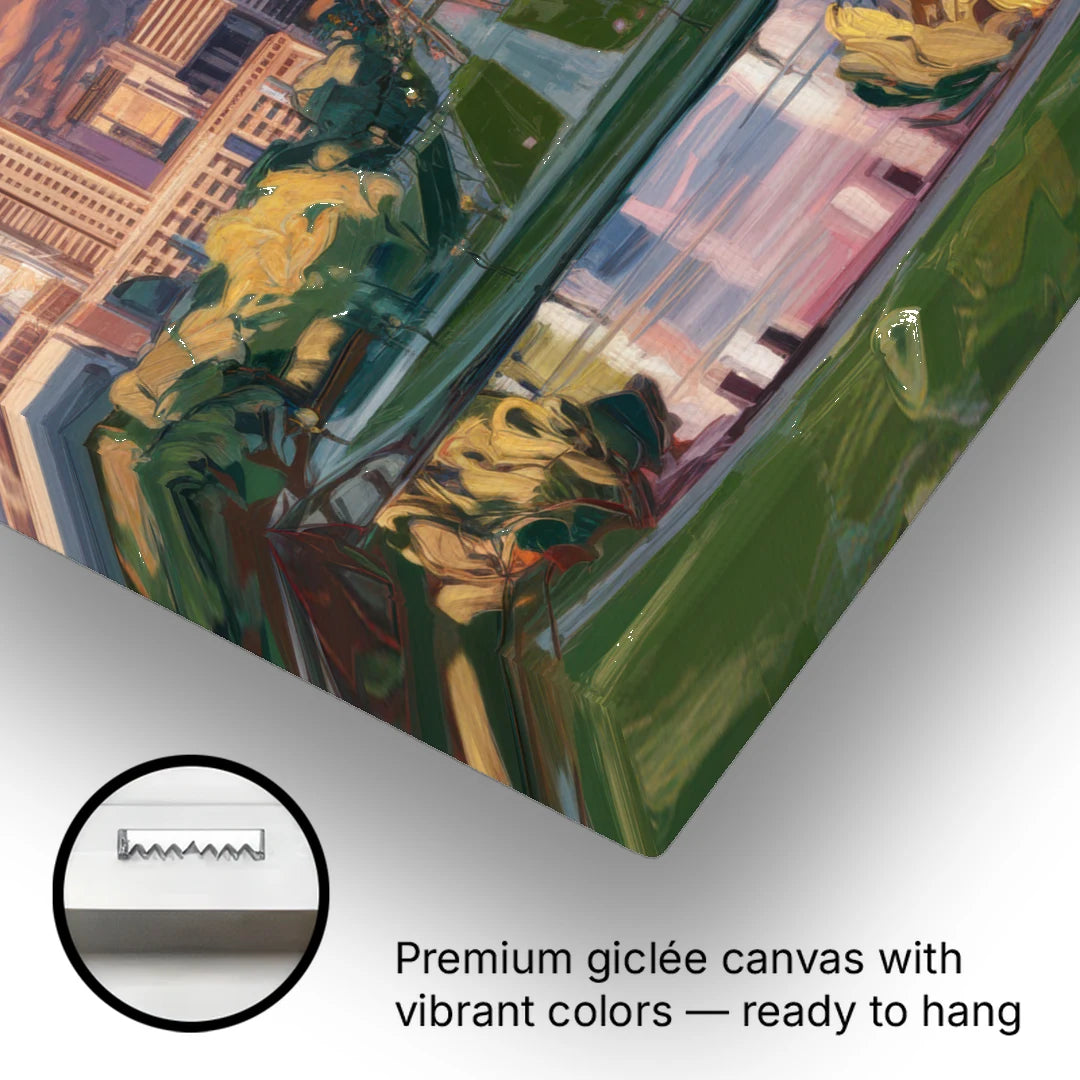 Salt Lake City Urban Landscape - Canvas Wall Art - Gallery Wrap Corner