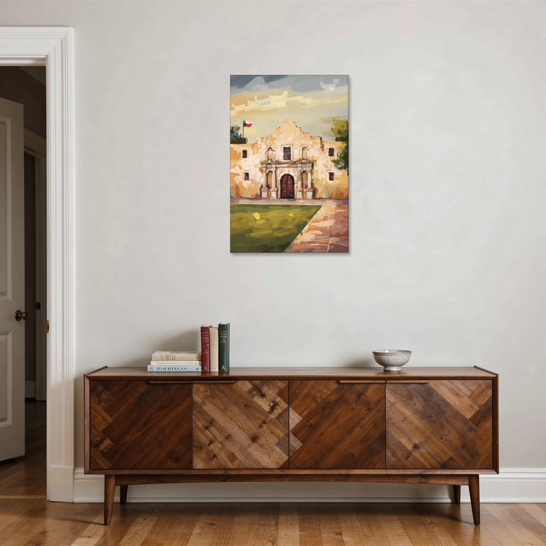 San Antonio Alamo Tribute - Canvas Wall Art - Coffee Table - 24x36