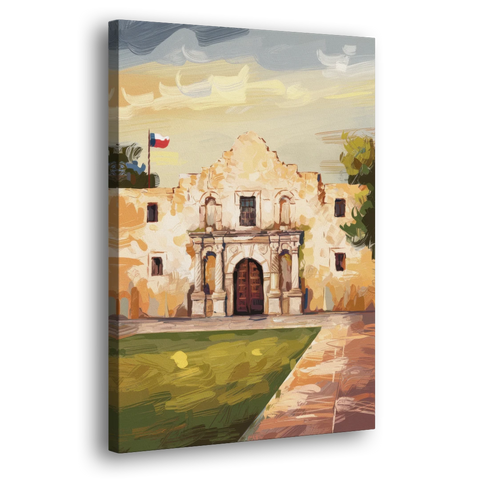 San Antonio Alamo Tribute - Canvas Wall Art - Side