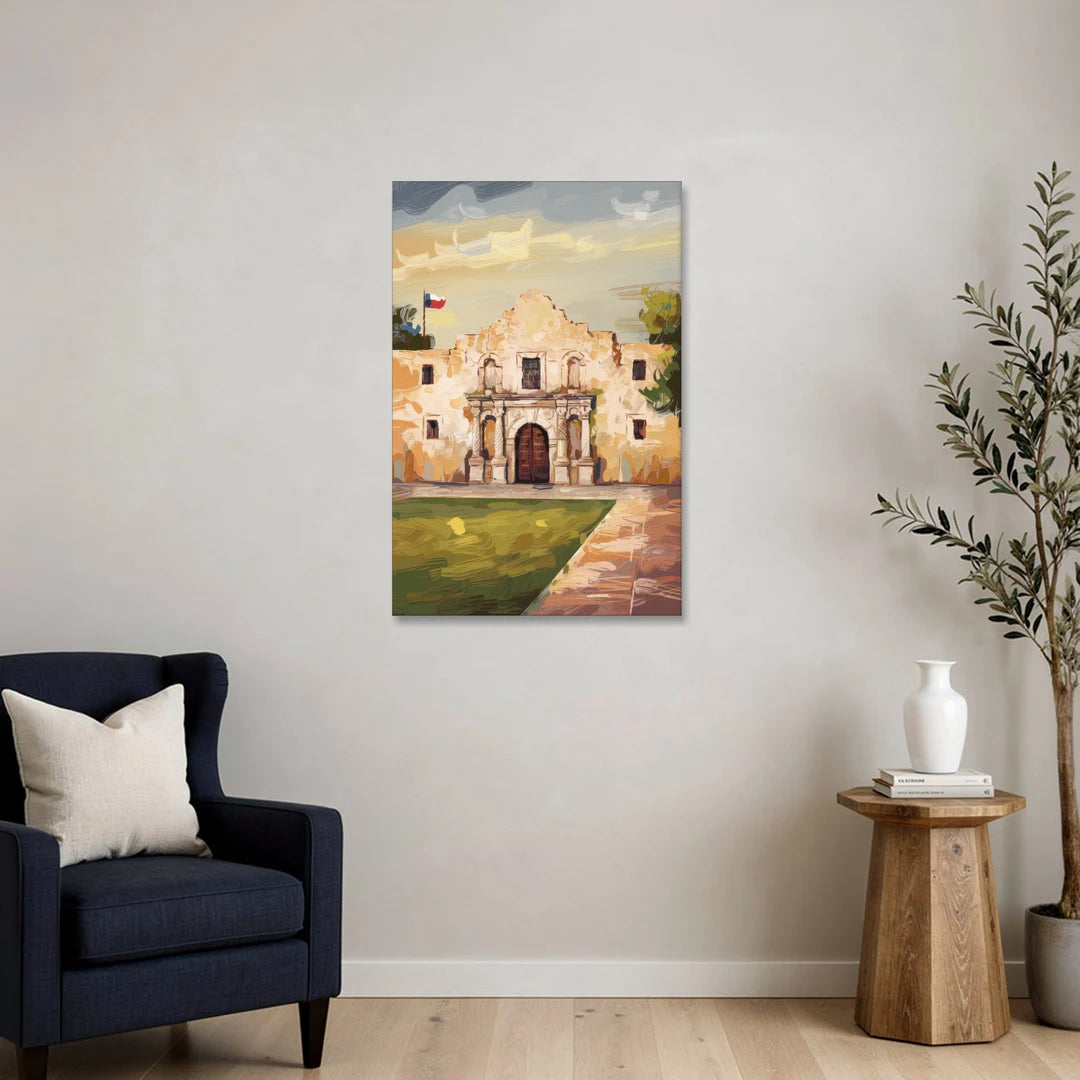 San Antonio Alamo Tribute - Canvas Wall Art - Sofa - 24x36