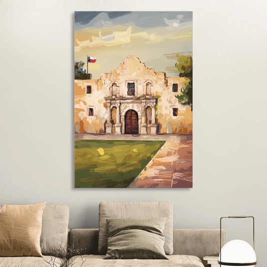 San Antonio Alamo Tribute Living Room - Canvas Wall Art
