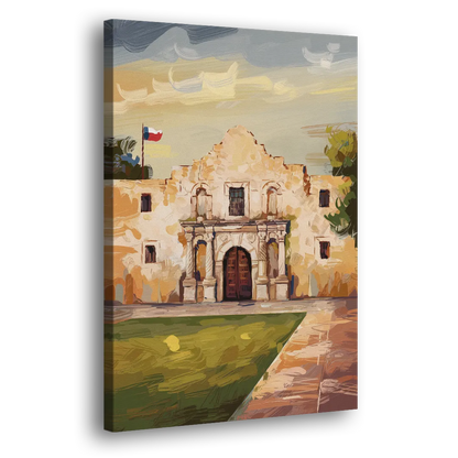 San Antonio Alamo Tribute Side - Canvas Wall Art