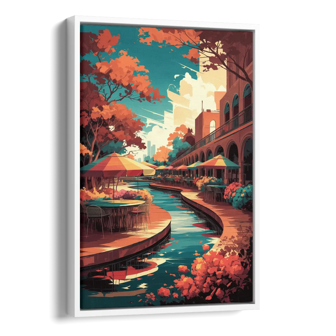 San Antonio Cultural Heritage Side - White Canvas Wall Art