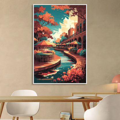San Antonio Cultural Heritage Living Room - White Canvas Wall Art