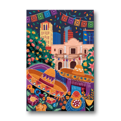 San Antonio Fiesta Colors - Canvas Wall Art - Front