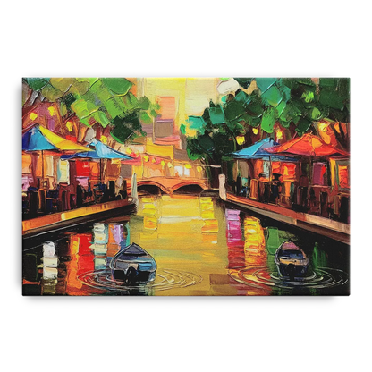 San Antonio Riverwalk Charm Front - Canvas Wall Art