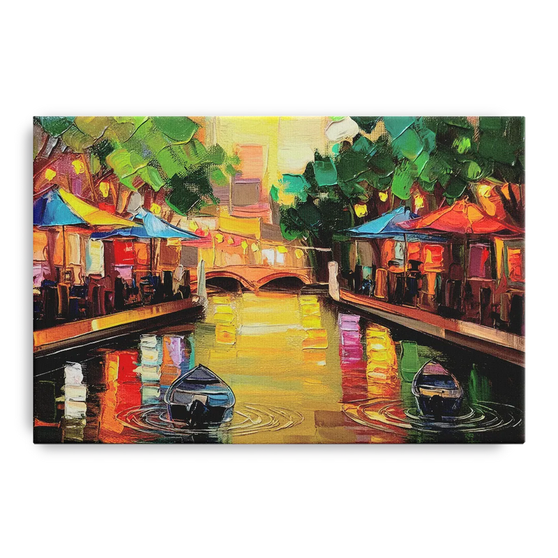 San Antonio Riverwalk Charm Front - Canvas Wall Art