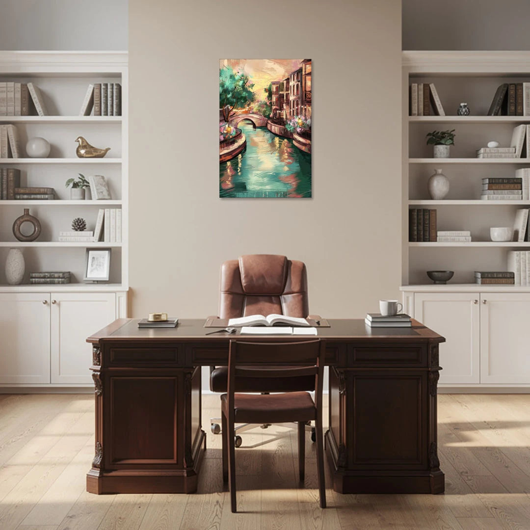San Antonio Scenic Riverwalk - Canvas Wall Art - Office - 24x36