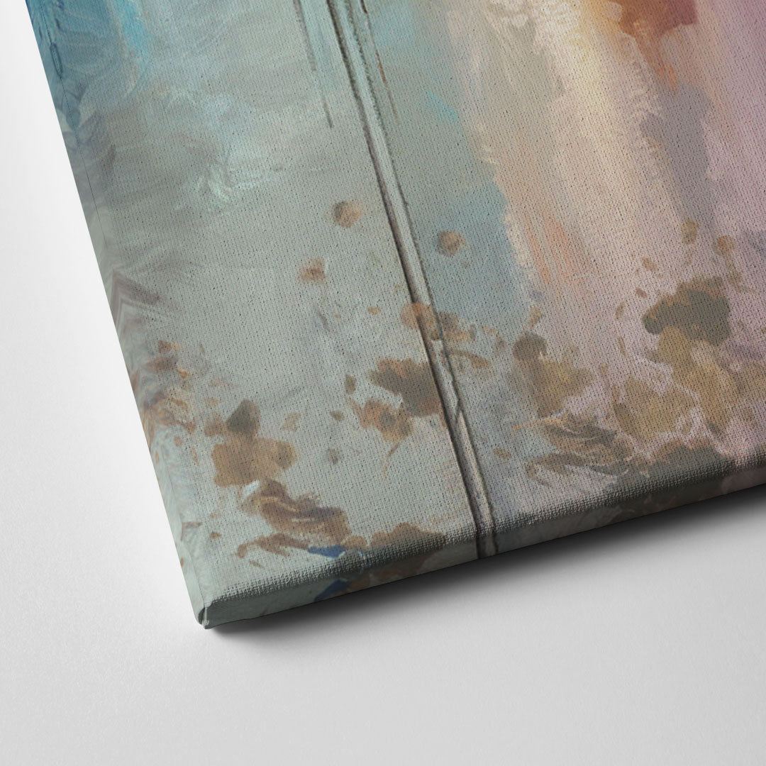 San Antonio Skyline Sunset Canvas Close Up