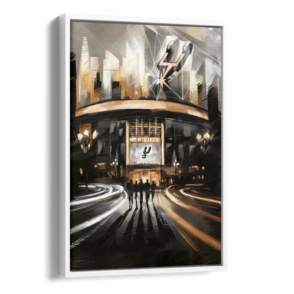 San Antonio Spurs Legacy Side - White Canvas Wall Art