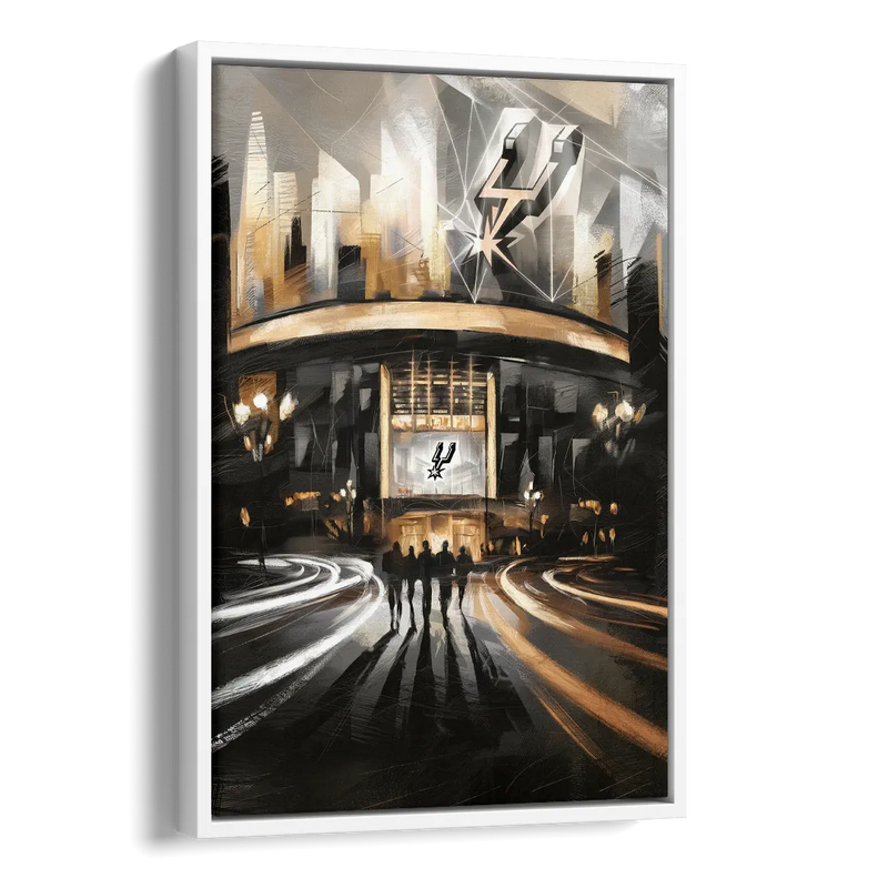 San Antonio Spurs Legacy Side - White Canvas Wall Art