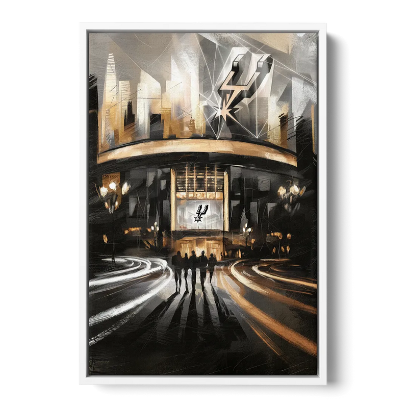 San Antonio Spurs Legacy Front - White Canvas Wall Art