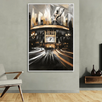 San Antonio Spurs Legacy Sitting Room - White Canvas Wall Art