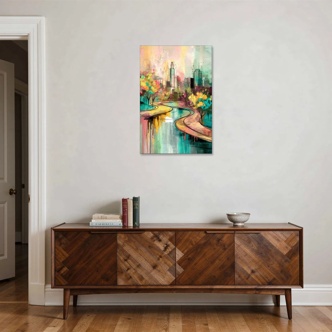 San Antonio Urban Street Art - Canvas Wall Art - Coffee Table - 24x36
