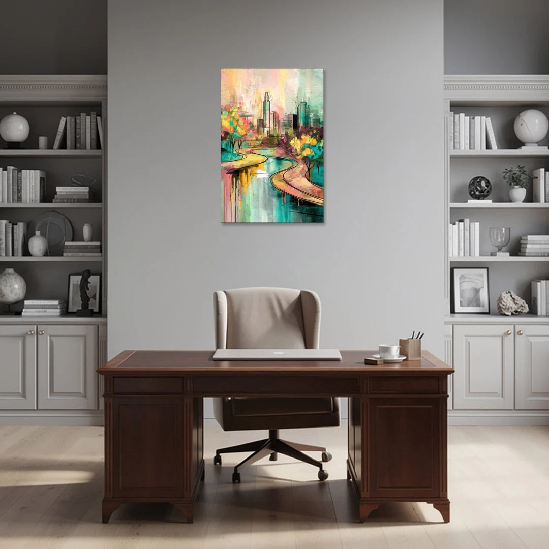 San Antonio Urban Street Art - Canvas Wall Art - Office - 24x36