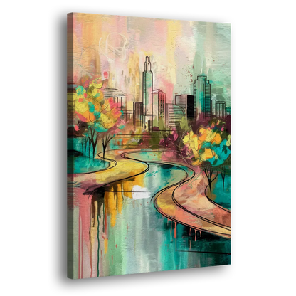 San Antonio Urban Street Art Side - Canvas Wall Art