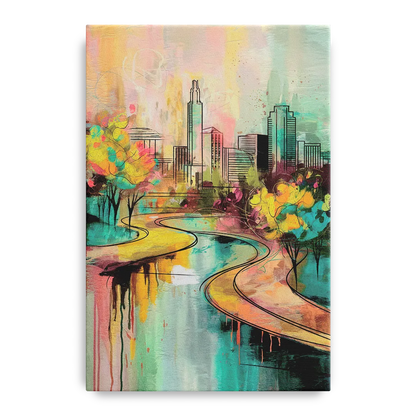 San Antonio Urban Street Art Front - Canvas Wall Art