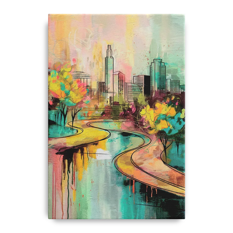 San Antonio Urban Street Art Front - Canvas Wall Art