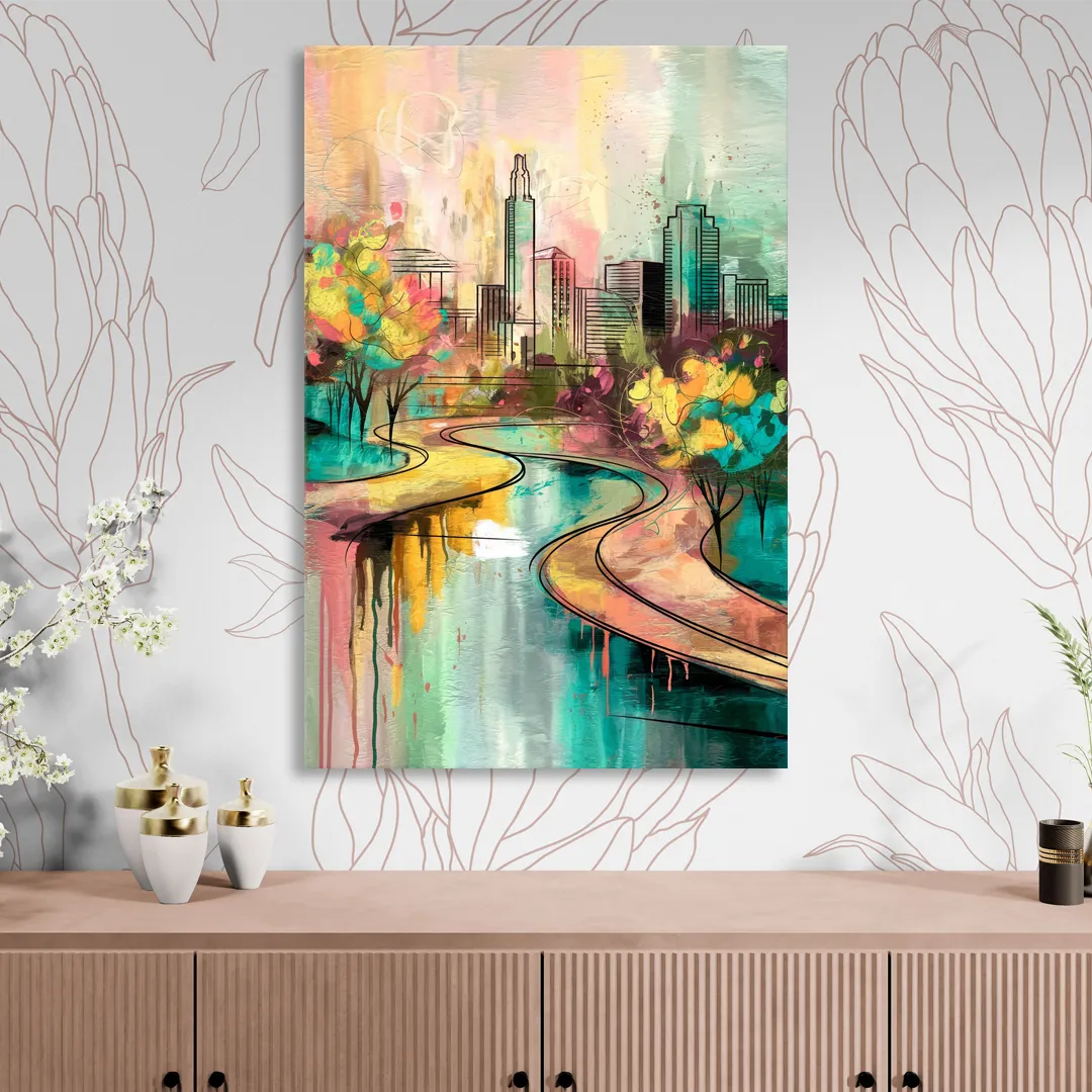 San Antonio Urban Street Art Living Room - Canvas Wall Art