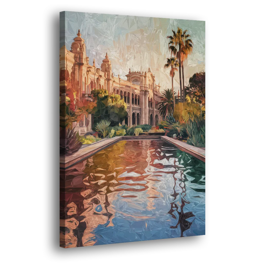 San Diego Balboa Park Scenes Side - Canvas Wall Art