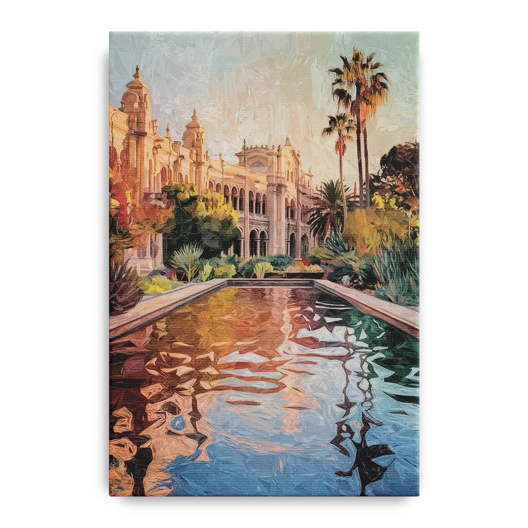 San Diego Balboa Park Scenes Front - Canvas Wall Art