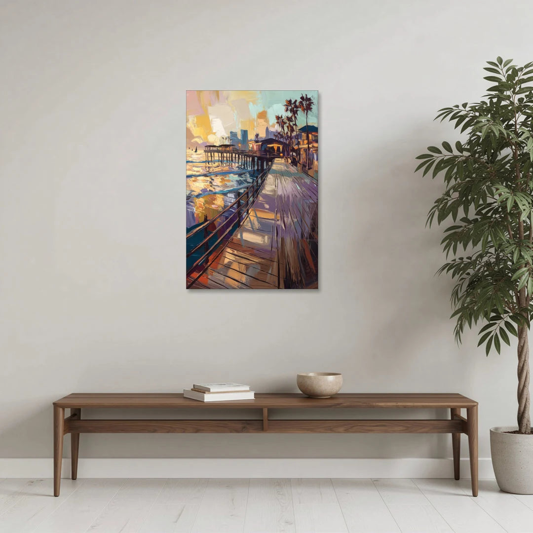 San Diego Boardwalk Scenes - Canvas Wall Art - Coffee Table - 24x36