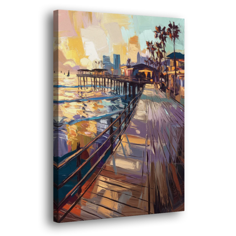 San Diego Boardwalk Scenes - Canvas Wall Art - Side