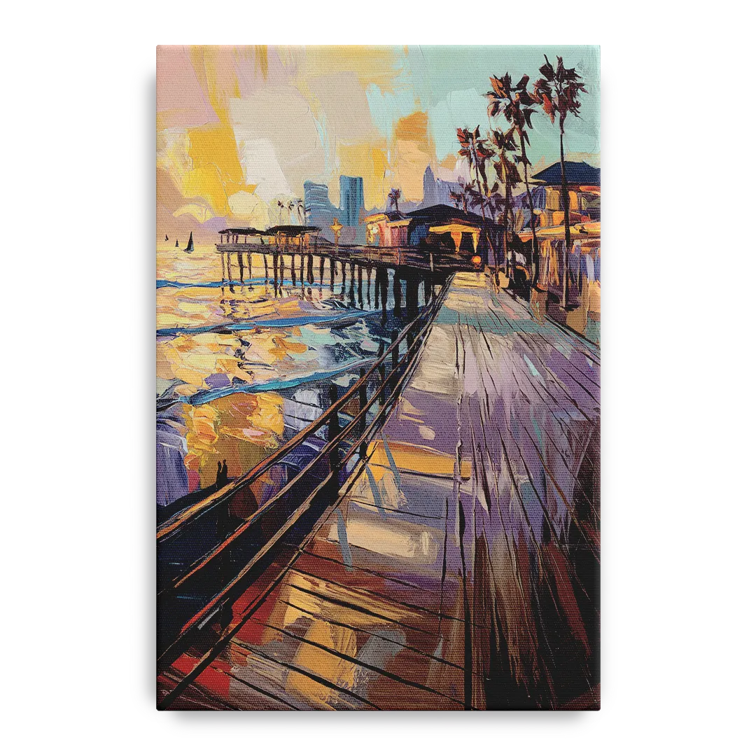 San Diego Boardwalk Scenes Front - Canvas Wall Art