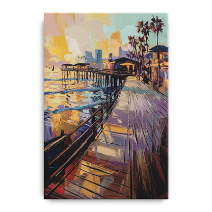 San Diego Boardwalk Scenes Front - Canvas Wall Art