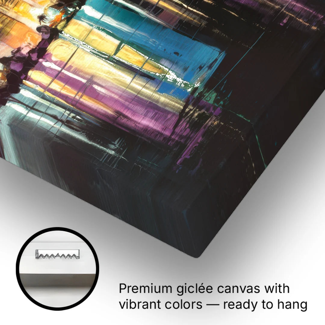 San Diego City Lights - Canvas Wall Art - Gallery Wrap Corner