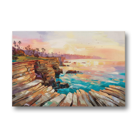 San Diego Coastal Cliffs - Canvas Wall Art - Front