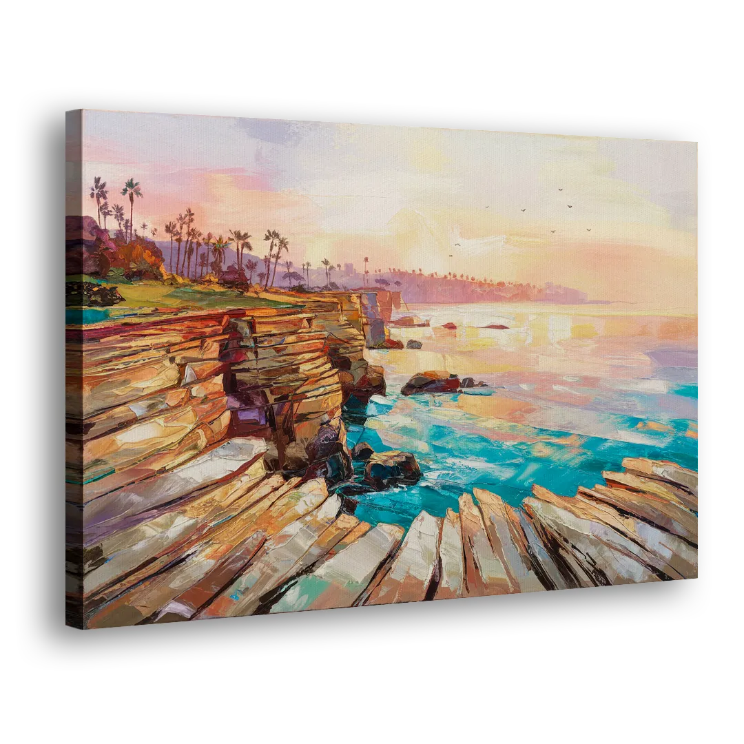 San Diego Coastal Cliffs Side - Canvas Wall Art
