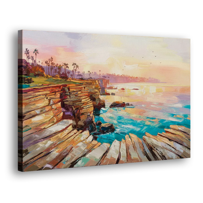 San Diego Coastal Cliffs Side - Canvas Wall Art
