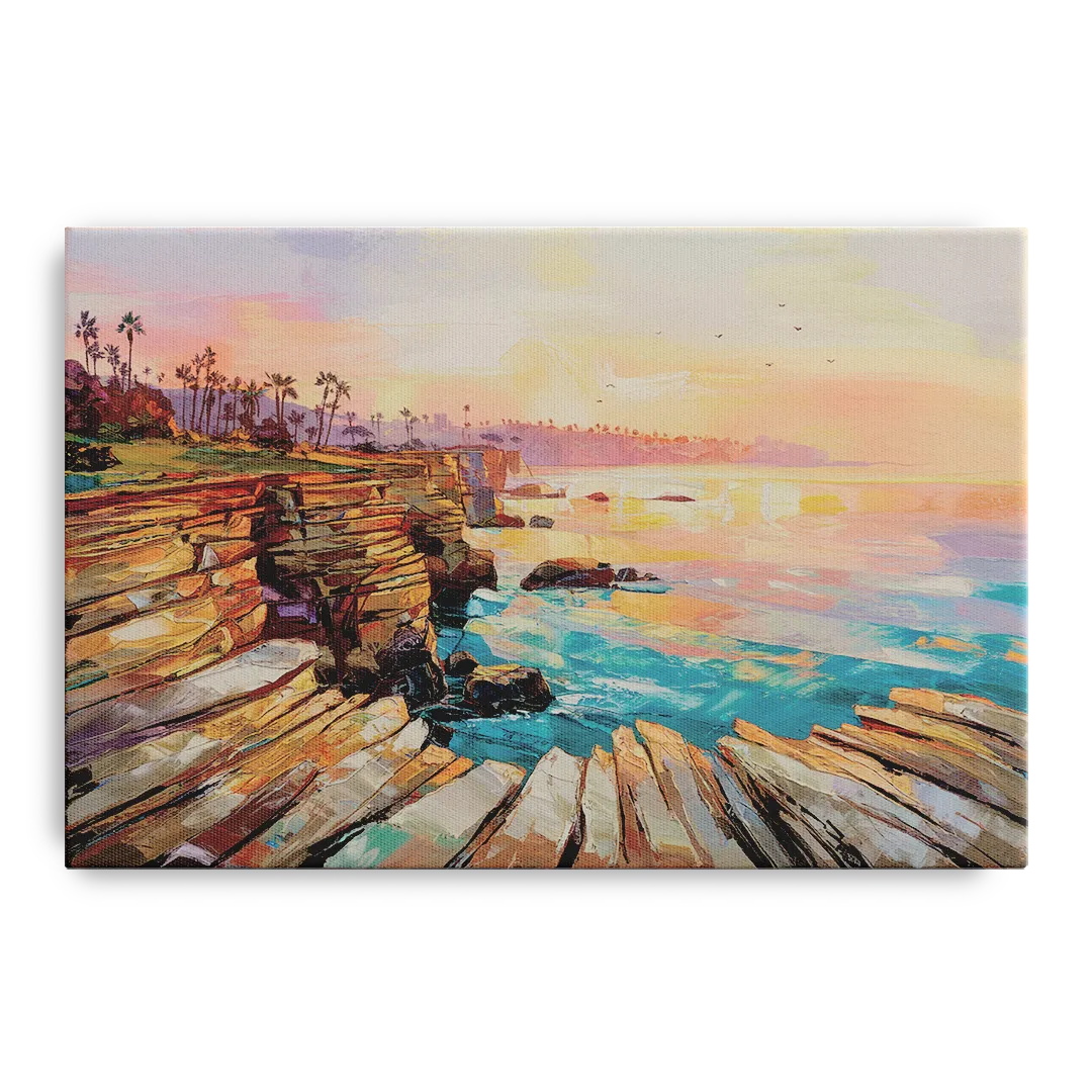 San Diego Coastal Cliffs Front - Canvas Wall Art