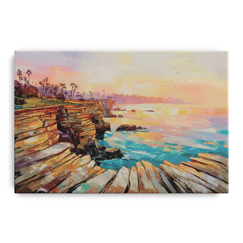 San Diego Coastal Cliffs Front - Canvas Wall Art
