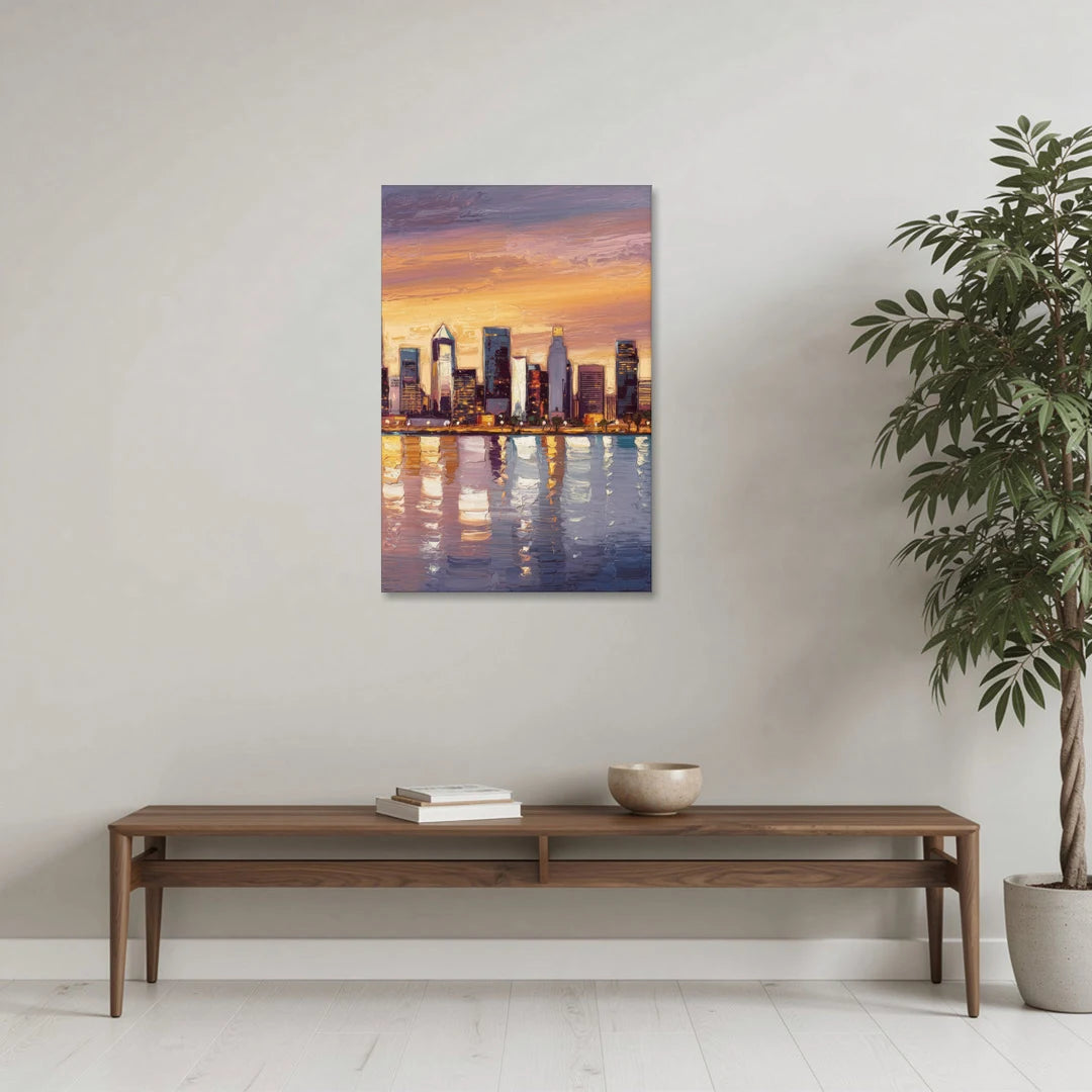 San Diego Downtown Skyline - Canvas Wall Art - Coffee Table - 24x36