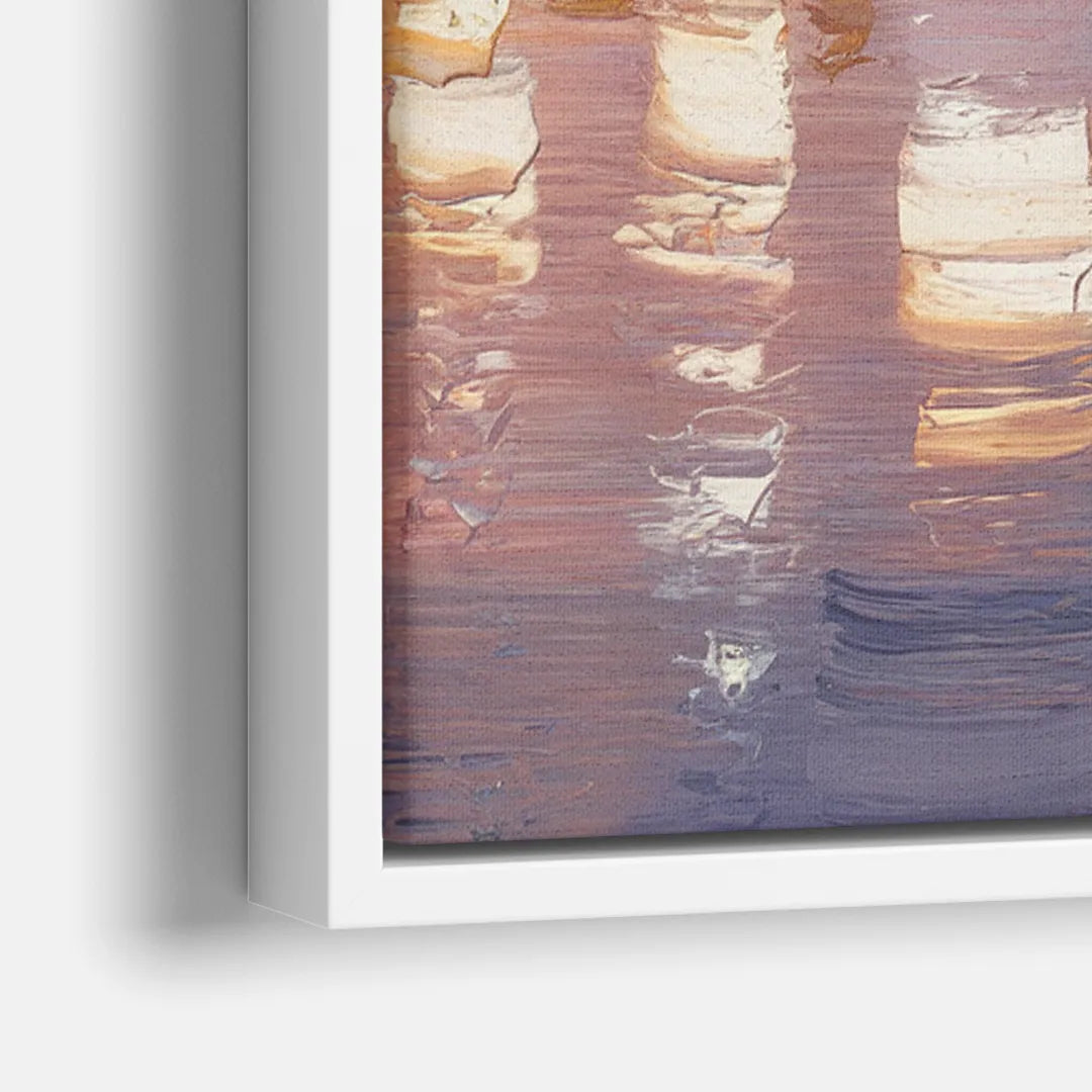 San Diego Downtown Skyline - Close-Up White Frame Canvas