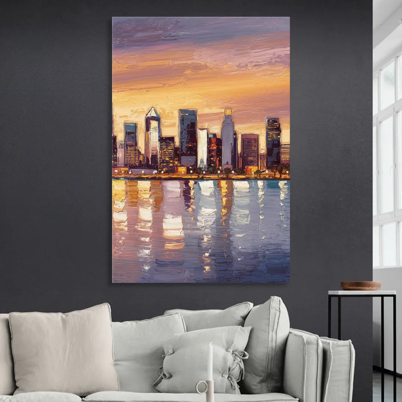 San Diego Downtown Skyline Sitting Room - Canvas Wall Art