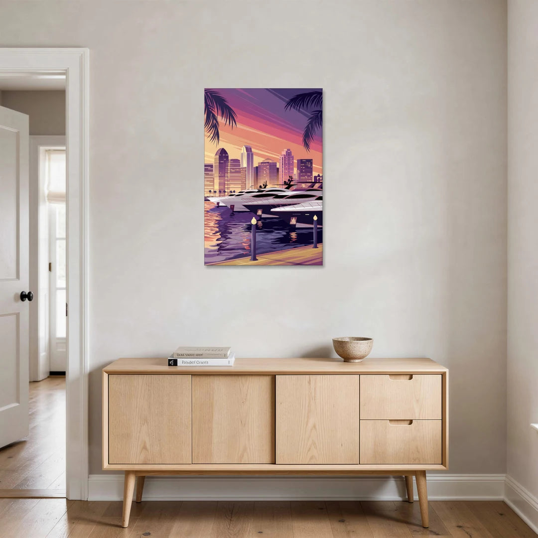San Diego Harbor View - Canvas Wall Art - Coffee Table - 24x36