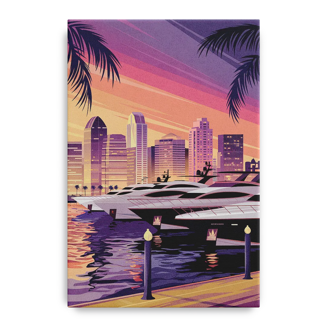 San Diego Harbor View Front - Canvas Wall Art