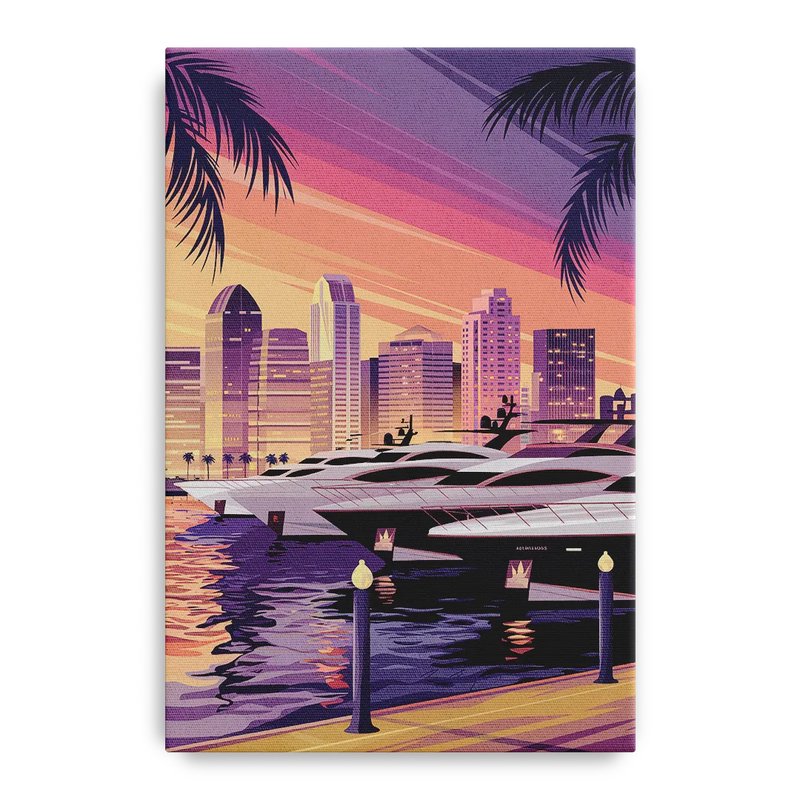 San Diego Harbor View Front - Canvas Wall Art