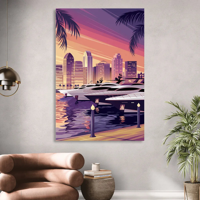 San Diego Harbor View Sitting Room - Canvas Wall Art