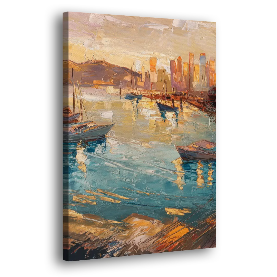 San Diego Harbor View Coastal Side - Canvas Wall Art