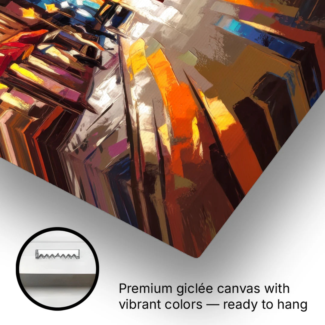 San Diego Historic Gaslamp District - Canvas Wall Art - Gallery Wrap Corner